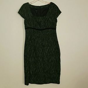 Talbots, black and white tweed dress